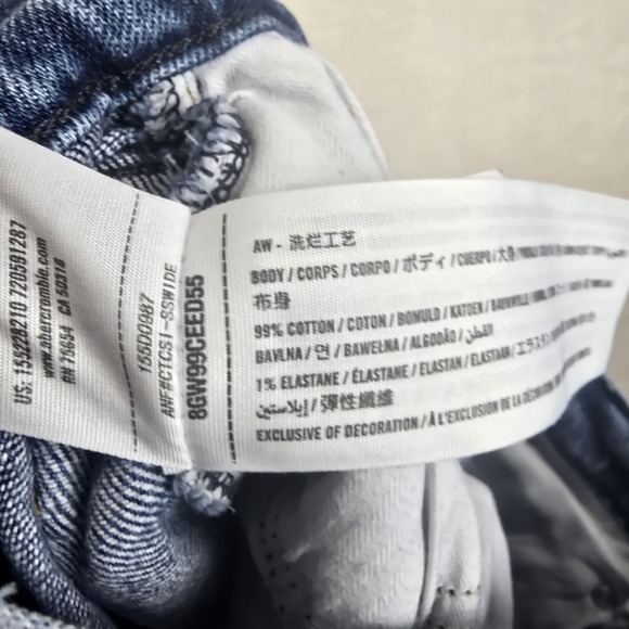 Abercrombie & Fitch The 90s Straight Ultra High Rise Criss Cross Waist Size 27/4 - Picture 12 of 12